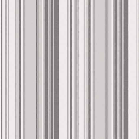 Galerie Global Fusion Striped Grey Wallpaper Classic Stylish Paste The Wall