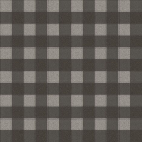 Galerie Global Fusion Tartan Check Wallpaper Charcoal Stylish Paste The Wall