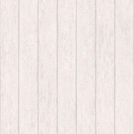 Galerie White Grey Wood Effect Wallpaper Rustic Modern Stylish Paste The Wall