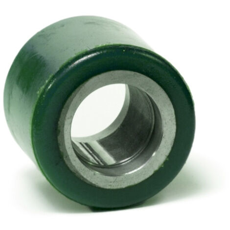 Galet 82 x 100 Polyuréthane SILENCIEUX SOFT VERT, corps acier  Sans RAB (C x D) : 47 x 14