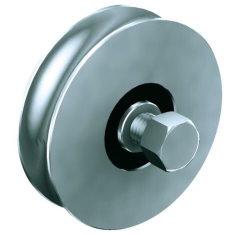 Galet acier 90° s-rail d 100 m14x70 larg 100 - 400 kgs