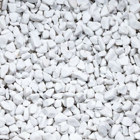 Galet Blanc Pur Qualité Supérieure - 16/25 mm - Sac de 20 kg (0,3 m²)