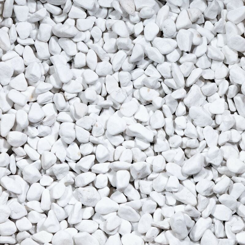 Ro'ma Nature - Galet Blanc Pur Qualité Supérieure - 16/25 mm - Sac de 20 kg (0,3 m²)