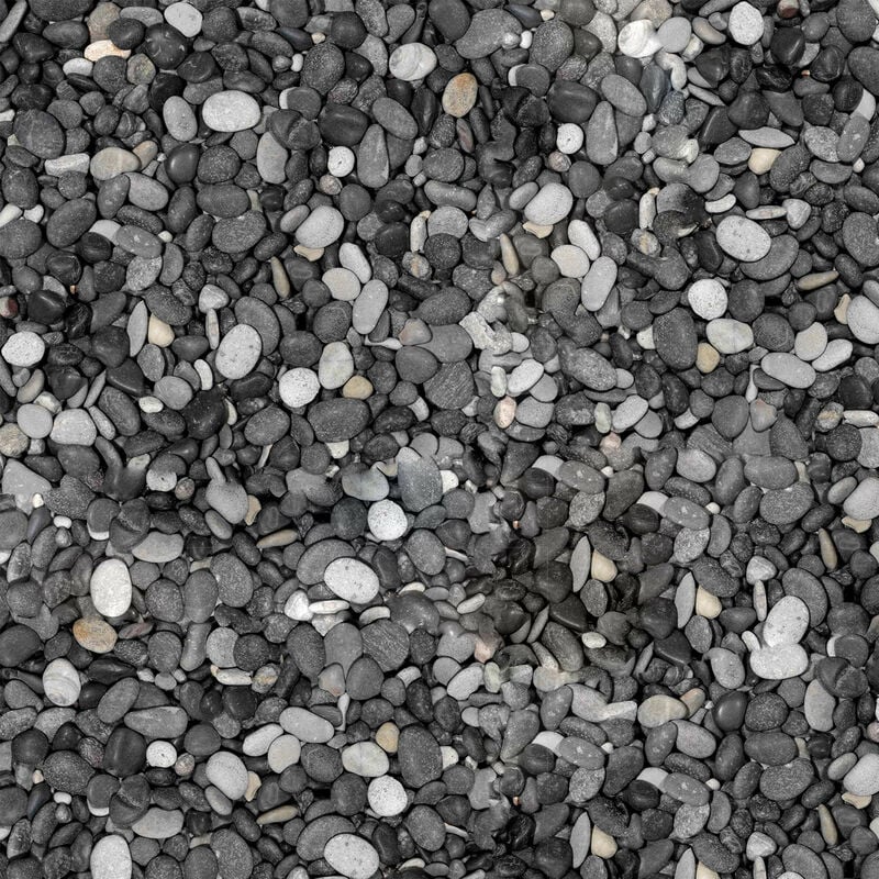 Ro'ma Nature - Galet Calcaire Mix Noir - 8/16 mm - Sac 20 kg (0,4m²)