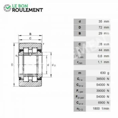 Galet de came PWTR35-2RS-INA