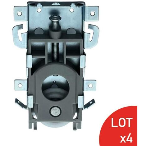 Galet de porte coulissante de placard en zingué blanc LOT DE 4
