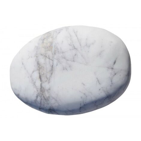 Galet décoratif Purple 35 x 25 x 12 cm - Blanc