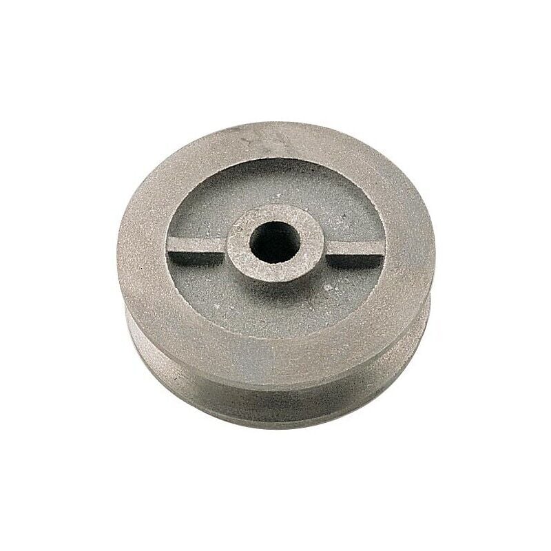 Galet en fonte à gorge carrée diamètre 60 mm pour porte coulissante sur fer plat