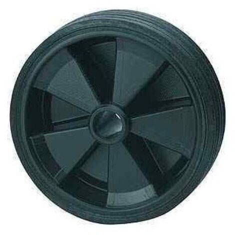 Galet jante plastique plein 160x40x20mm pour caravane et remorque