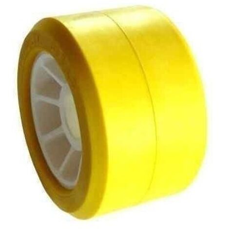Galet jaune intérieur blanc 100x50alésage 21 pour remorque MECANOREM