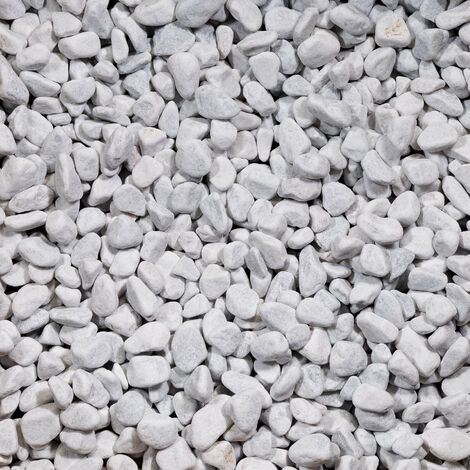 Galet Marbre Blanc Carrare - 15/25 mm - Sac 20 kg (0,3m²)