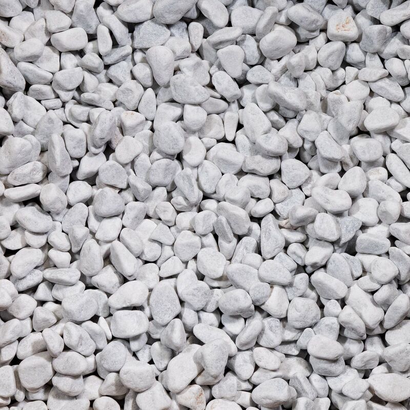 Ro'ma Nature - Galet Marbre Blanc Carrare - 15/25 mm - Big Bag 500kg (7,5m²)