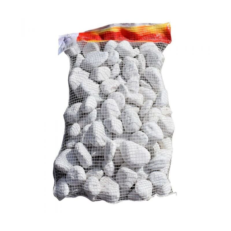 Racine - Galet marbre blanc pur 40-60mm, Filet 20 kg - F-PAI050