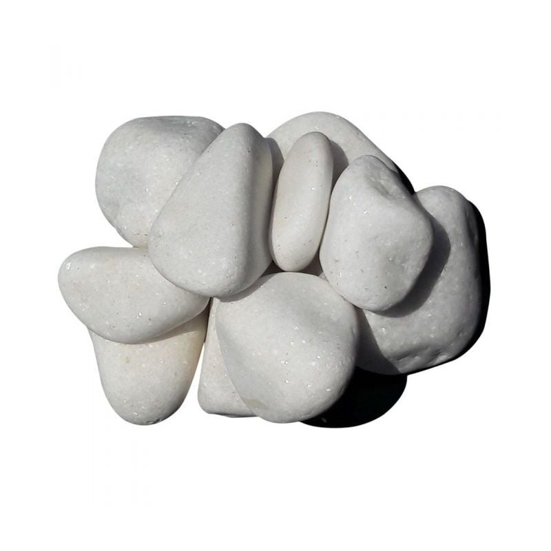 Racine - Galet marbre blanc pur Big Bag 500 Kg 40-60 mm - Blanc