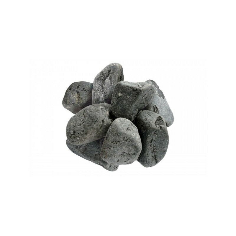 Galet noir mat 30/60 mm - Filet 20 kg - Gris anthracite - Gris anthracite
