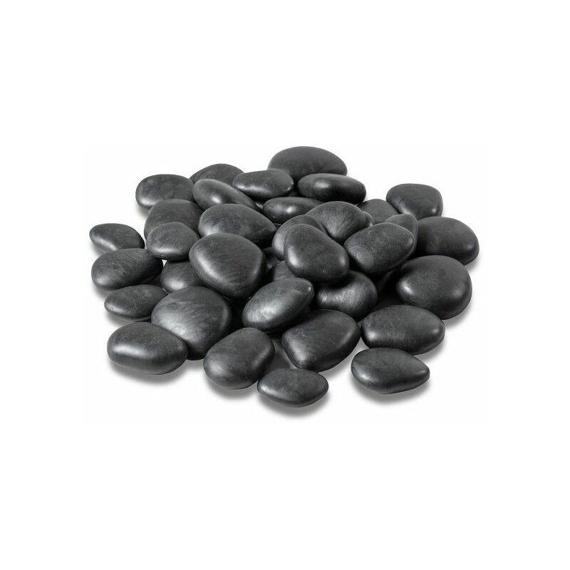 Teraplast - Galets décoratifs en Plastique recyclé - Noir Small (3 à 4 cm) - Noir