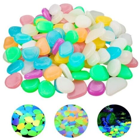 Galets Lumineux Décoratifs - 100 Pcs - Fluorescent - 1,8 à 3 cm