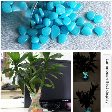 Galets Lumineux Resine 100PCS Diamètre 2.3cm Multicolores Pierre Décor Aquarium Zen Garden Eclaire nuit
