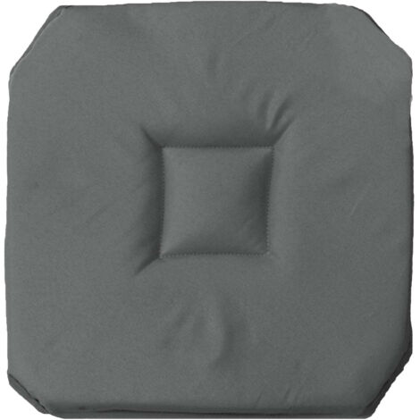 Galette 4 rabats 36 x 36 x 3.5 cm polyester uni essentiel Beton