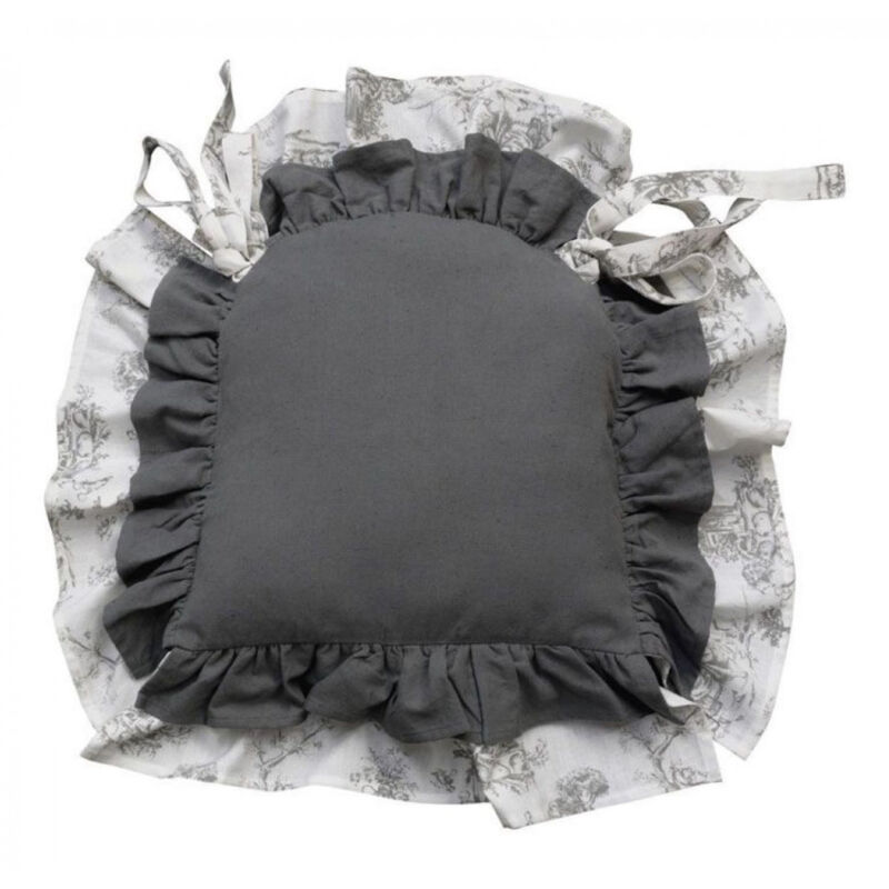 Galette de chaise (lot de 2) - Tissu - Gris - Interior's