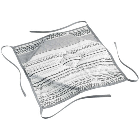 Galette de Chaise "Analea" 36x36cm Noir & Blanc