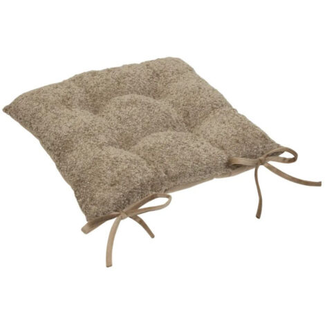 Galette de Chaise Bouclette "Soana" 38x38cm Lin