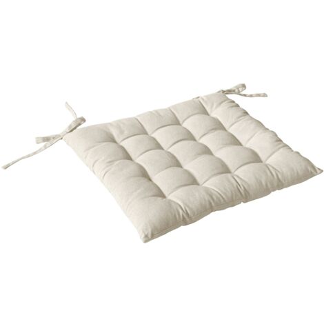 Galette de chaise carrée capitonnée en coton PANAMA
