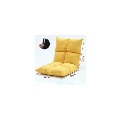 Galette de chaise Chaise de sol japonaise pliante réglable paresseux canapé chaise sol jeu canapé chaise rembourrée chaise longue douce chaise longue avec support arrière-BDD