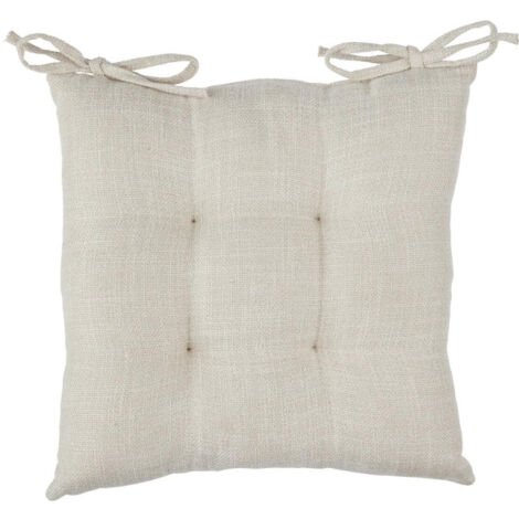 Galette de Chaise "Clem" 38x38cm Beige Lin