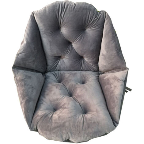 Galette de chaise Coussin Fauteuil Rotin, Balançoire Suspendue Oeuf Rotin Chaise Coussin Jardin Patio Housse De Coussin Gris 48x52cm