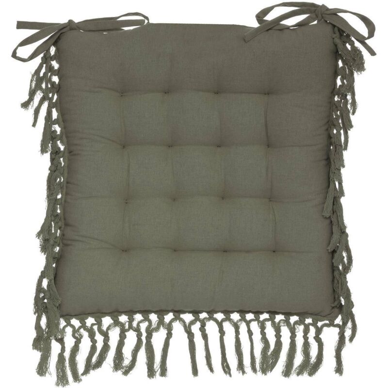 Housse de coussin en macramé vert kaki 40x40 cm – Atmosphera Créateur d'Intérieur Housse de coussin en macramé vert kaki 40x40 cm – Atmosphera Créateur d'Intérieur