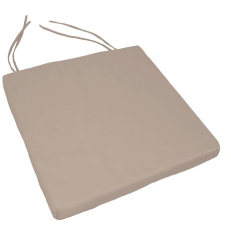 Galette de chaise extérieur imperméable et déhoussable Lin 40x40 cm