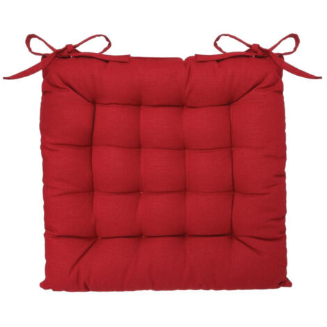 Galette de Chaise "Loria" 38x38cm Rouge