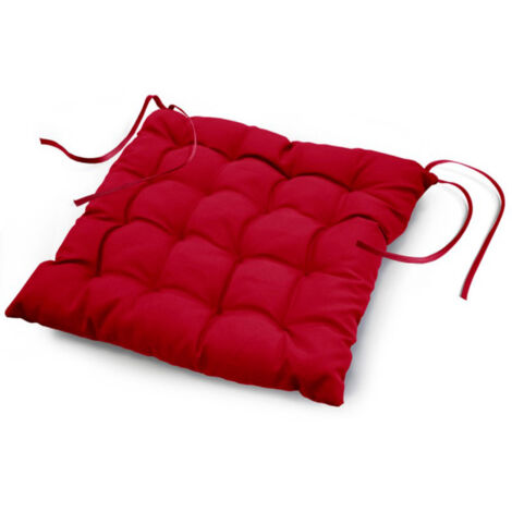 Galette de Chaise Matelassée "Essentiel" 40x40cm Rouge