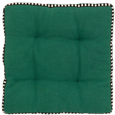 Galette de Chaise Matelassée "Malakite" 38x38cm Vert Cèdre