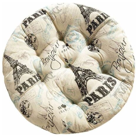 Galette de Chaise Ronde - 1 Pcs - D 40 cm - Coussin Oussin d'assise Pad Tatami Coussin pour Home Voiture Chaise de Bureau, Coussin d'assise Coussinets