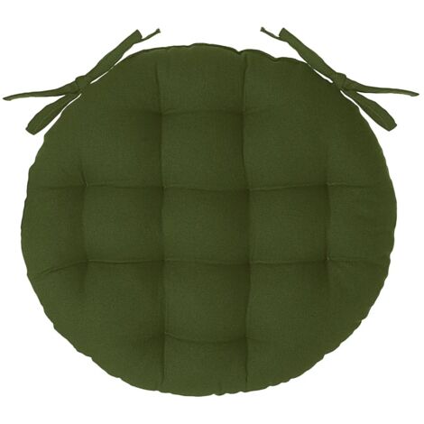 Galette de chaise ronde 38 cm Kaki