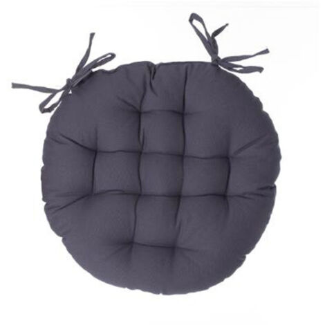 Galette de Chaise Ronde "Leana" 38cm Gris Foncé