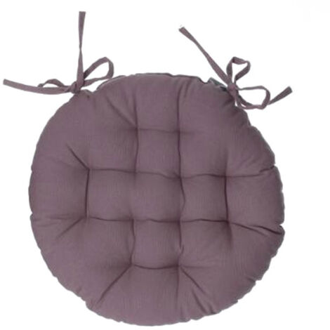 Galette de Chaise Ronde "Leana" 38cm Taupe