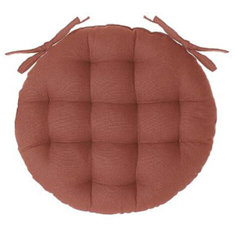 Galette de Chaise Ronde "Leana" 38cm Terracotta