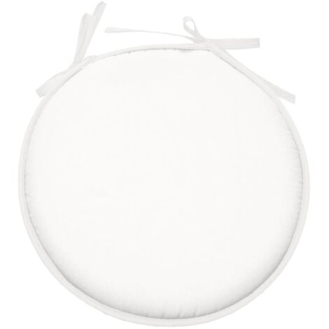 Galette de chaise ronde Unie Pop color 40 cm Blanc