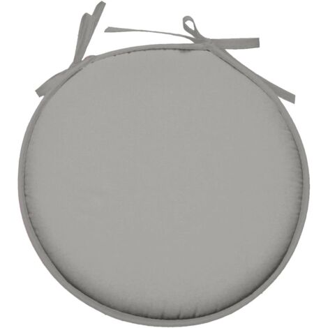 Galette de chaise ronde Unie Pop color 40 cm Mastic