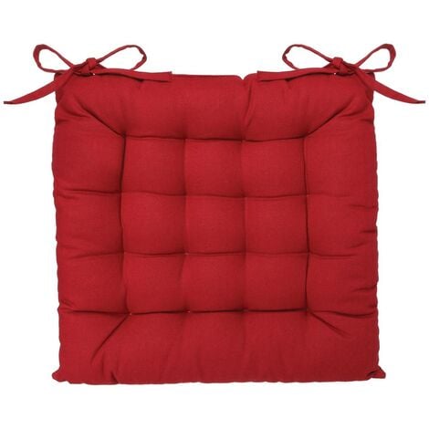 Galette de chaise rouge 38x38cm - Atmosphera créateur d'intérieur - Rouge