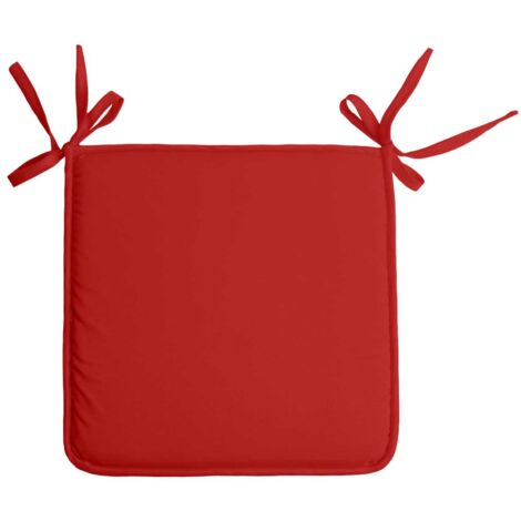 Galette de chaise unie aux multiples couleurs Rouge 38x38 cm
