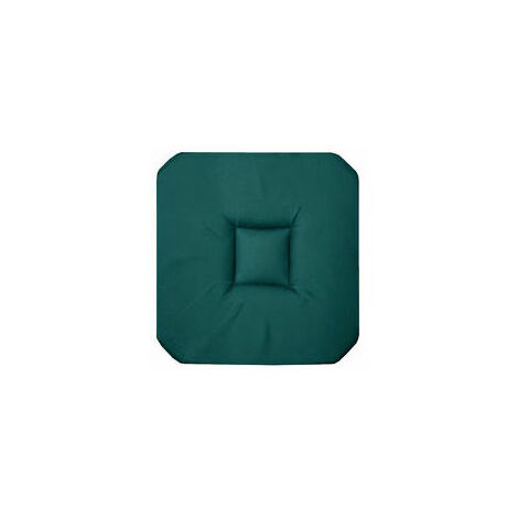 Galette de chaise unie colorée emeraude 36 x 36 x 3.5 cm