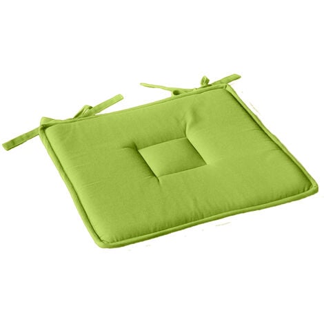 Galette plate à nouettes 40x40 LOLA 100% coton coloris VERT ANIS
