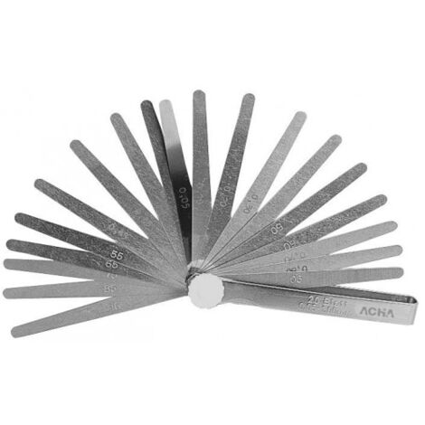 GALGAS DE ESPESORES DE 0,05 A 1,00 /20 LAMINAS 200X10MM - ACHA