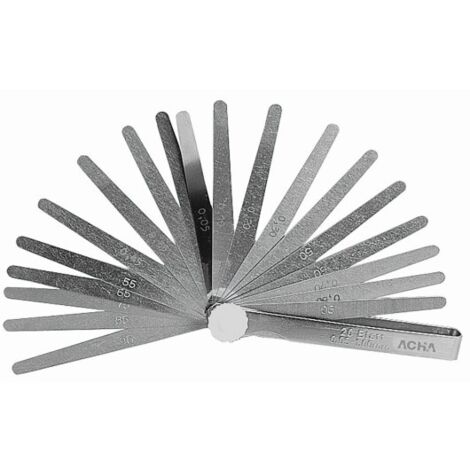 GALGAS DE ESPESORES INOX. DE 0,05 A 1,00 /13 LAMINAS  100MM - ACHA