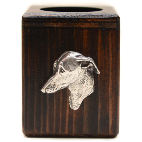 Galgo italiano: candelabro de madera con un perro, un recuerdo único después de la pérdida de un perro, hecho a mano por Art-Dog