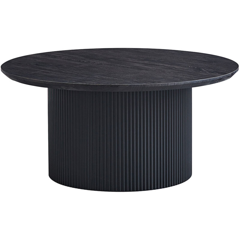 Mobilier Deco - galia - Table basse ronde couleur marron foncé D80 cm